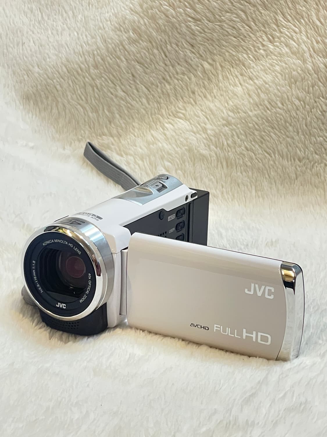 풀박/SS급/선물용) jvc gz hm33 화이트 캠코더 상품이미지1