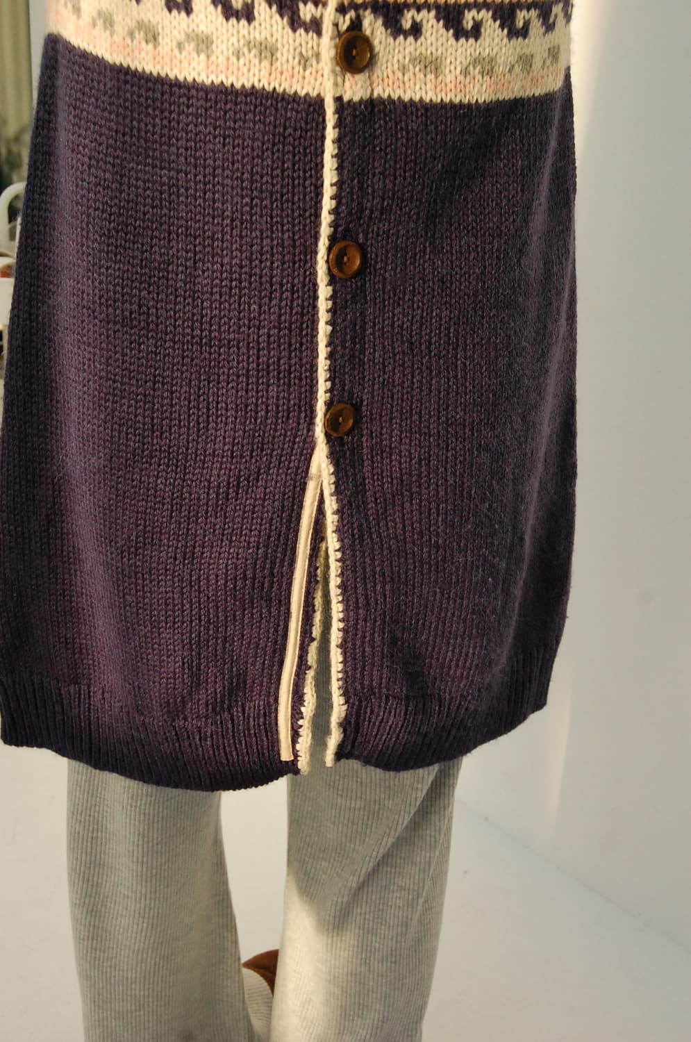 Denim dungaree knit one piece 상품이미지7