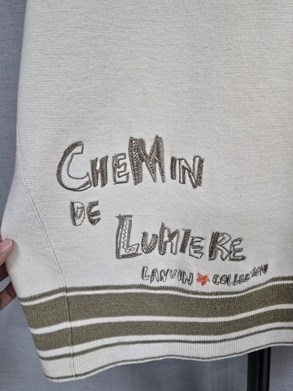 랑방 귀여운 자수레터링 모혼방 니트 상품이미지7