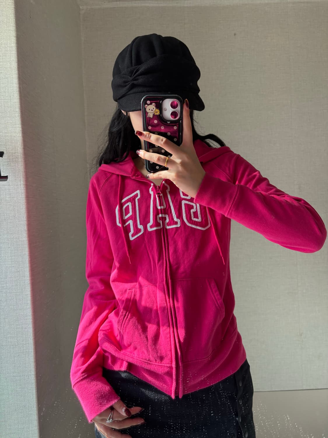 갭 핑크 후드집업 상품이미지4