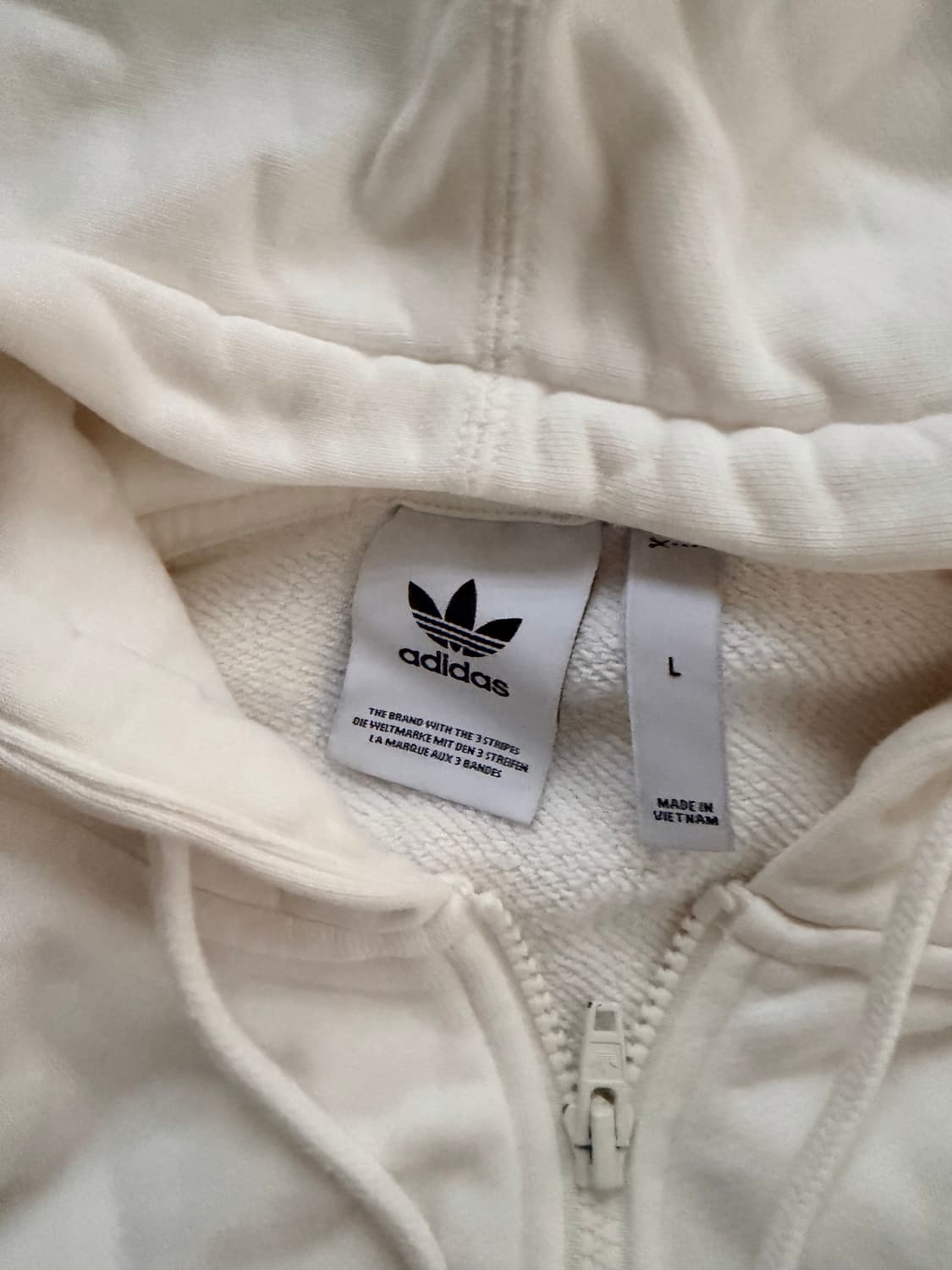 아디다스 올 화이트 투웨이집업 상품이미지3