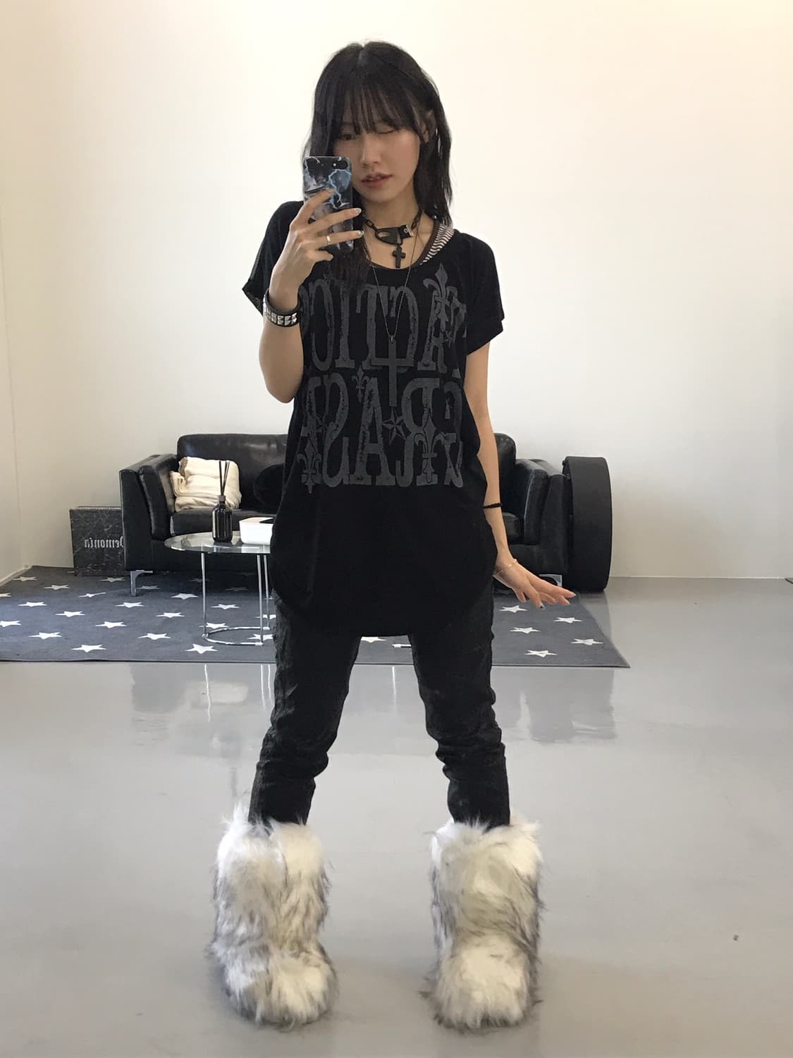 Ghost Of Harlem Skull Graphic T-shirts 상품이미지2