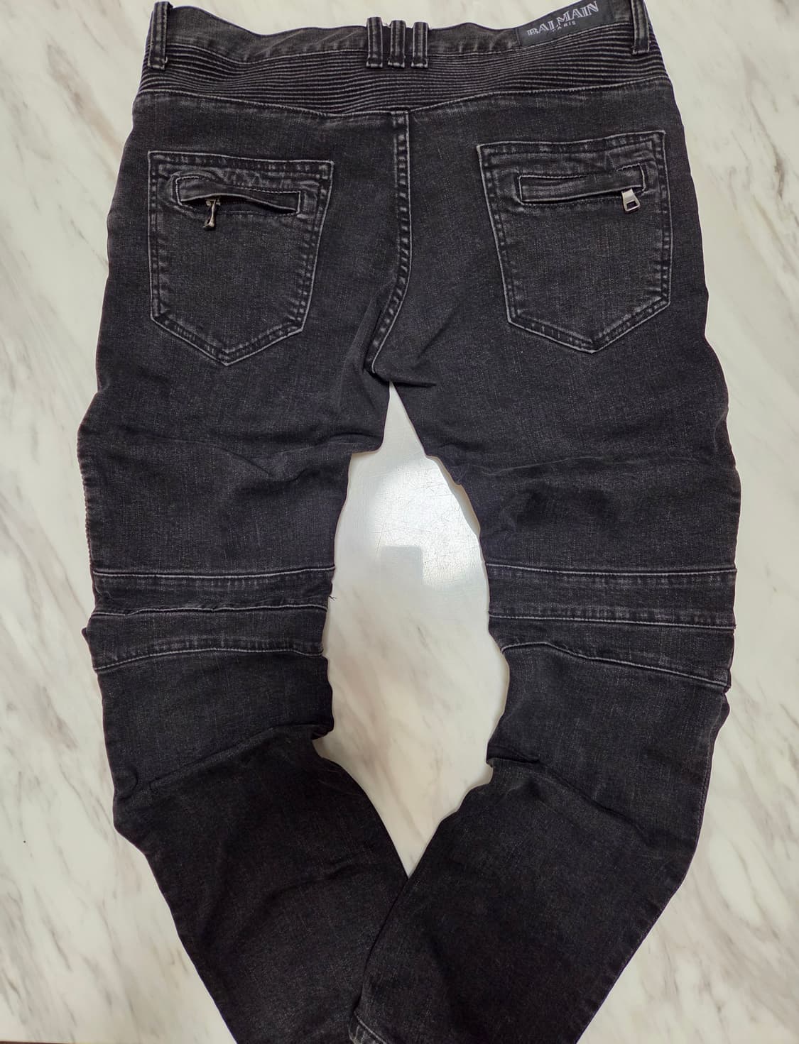 발망 블랙 바이커 데님팬츠 상품이미지2