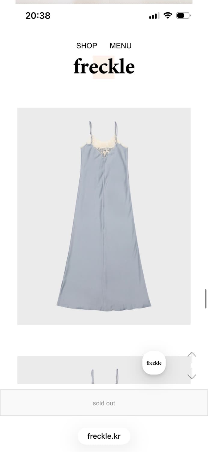 프레클 lace needle point dress blue 상품이미지2