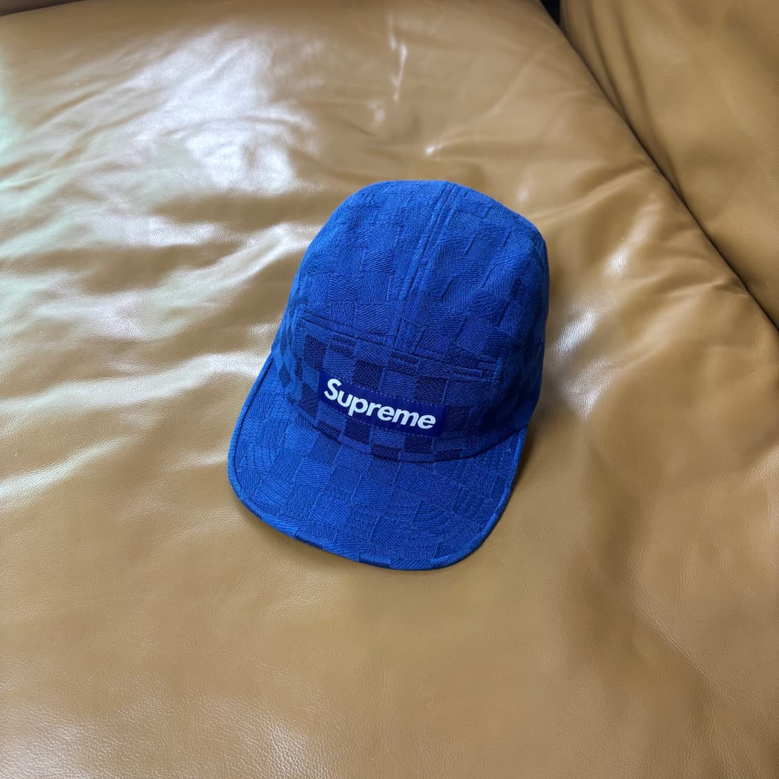 Supreme 슈프림 캠프캡 모자 (Checkerboard Navy) 상품이미지1