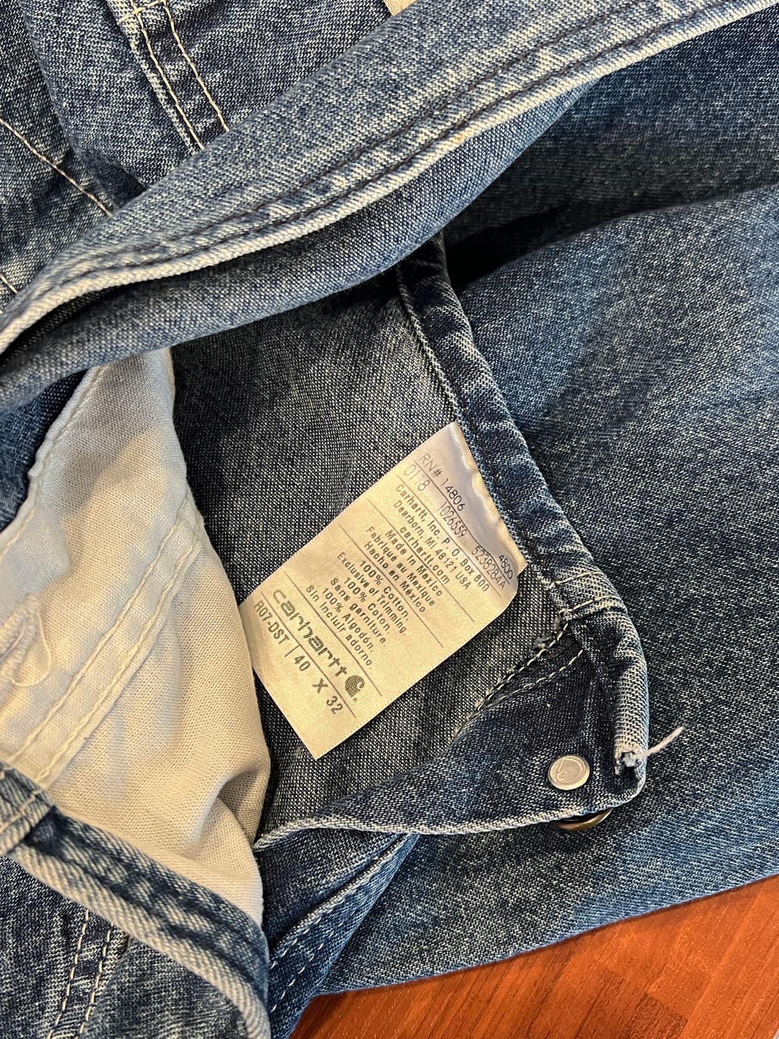 Carhartt 칼하트 Denim Bib 데님 카펜터 오버롤 상품이미지10