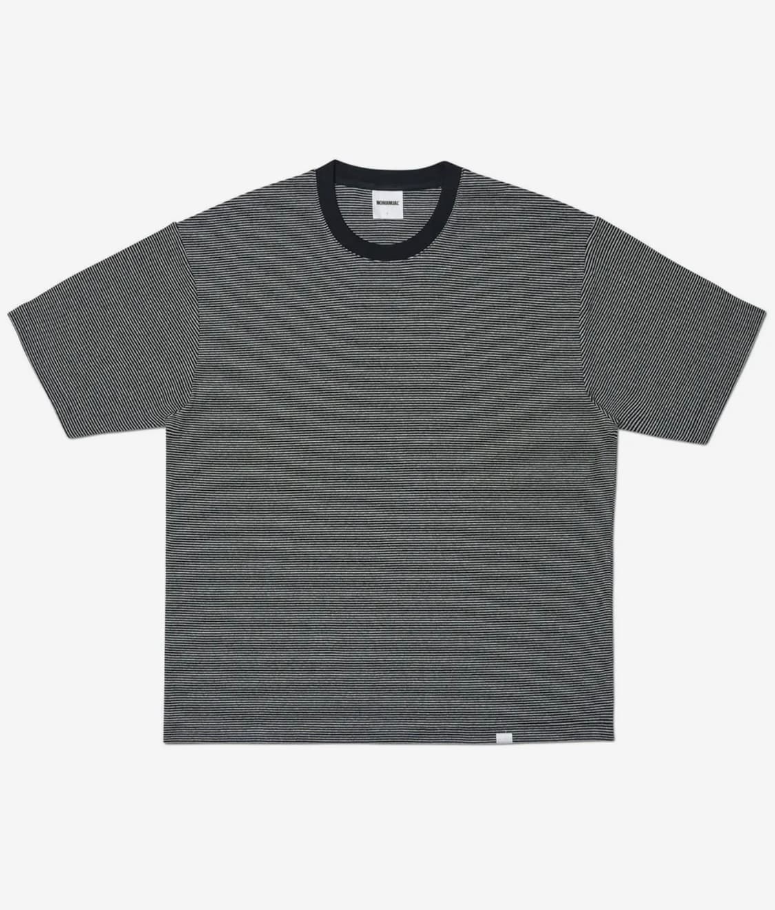 노매뉴얼 - FINE STRIPE T-SHIRT - BLACK 상품이미지1