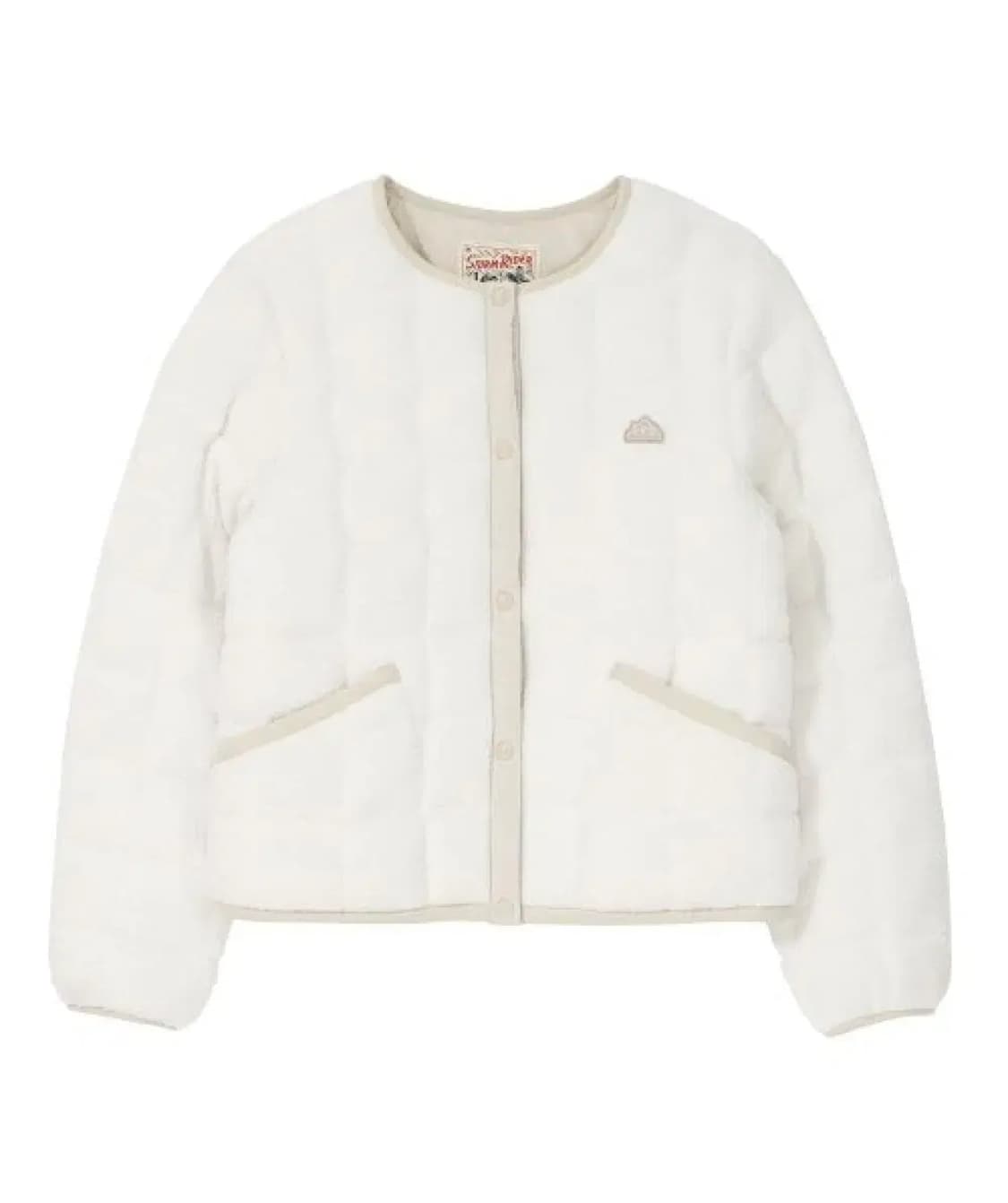 Lee 여성 크롭 퀼팅 플리스 카라리스 자켓 아이보리 Ssize 상품이미지1