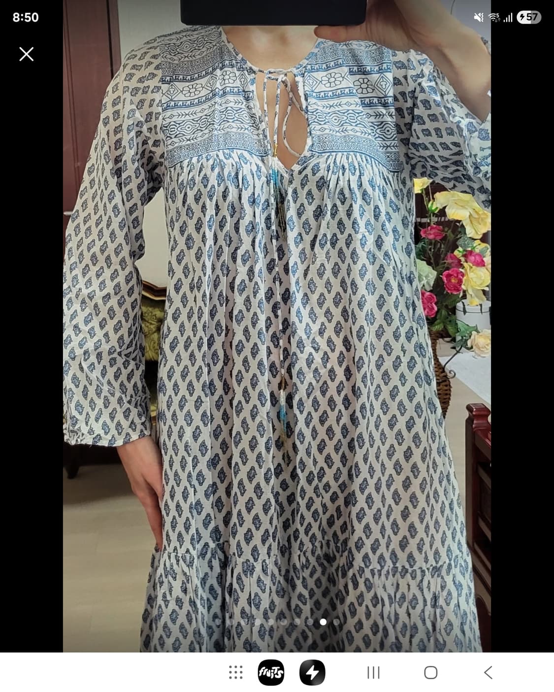 자라 에스닉 아사면  롱 원피스 상품이미지7