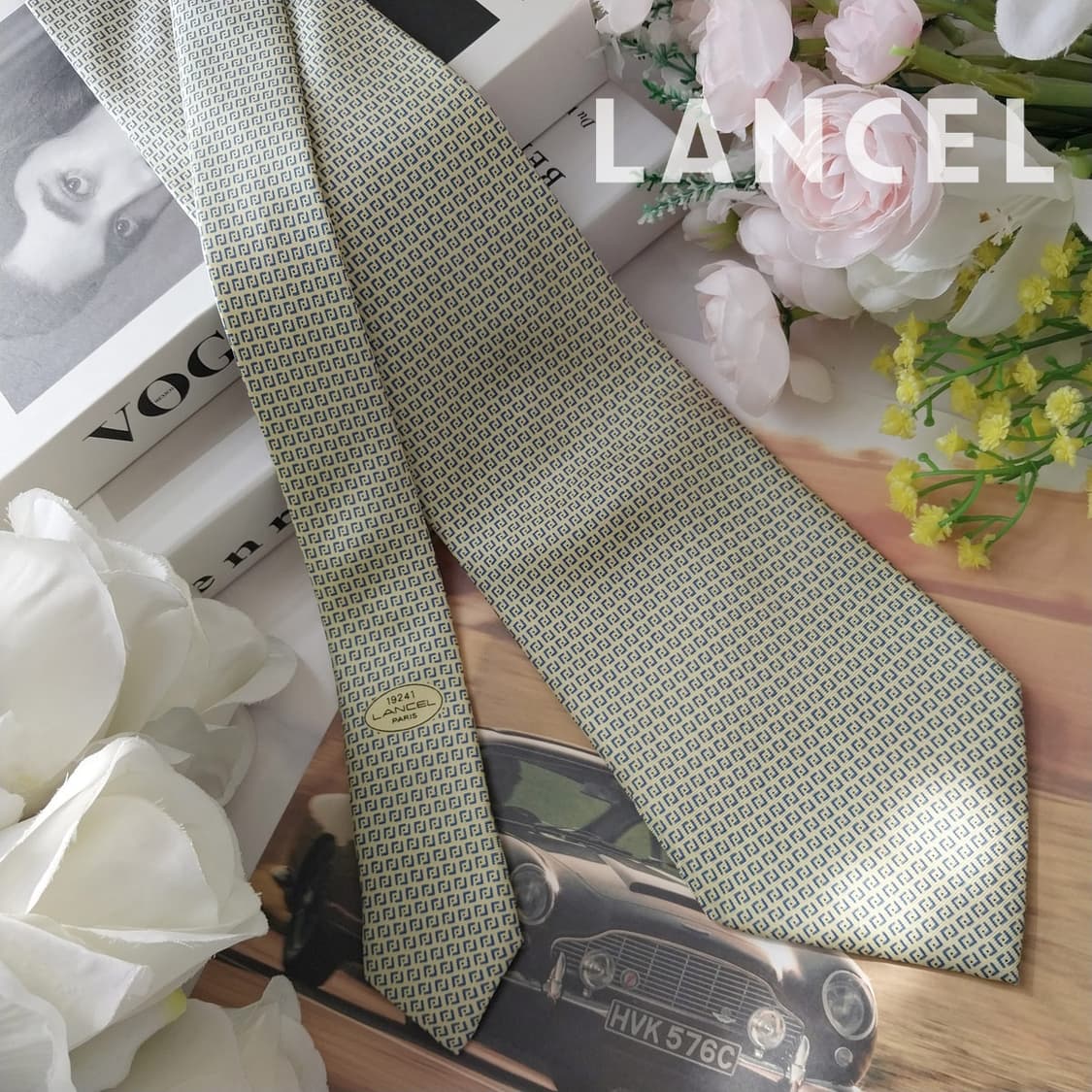 란셀 실크 카키 기하학 패턴 넥타이 9.7cm A+등급 K1207
 상품이미지1