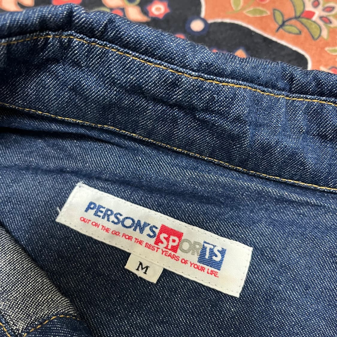퍼슨스 스포츠 일본 빈티지 진청 데님 셔츠 M/95 상품이미지9