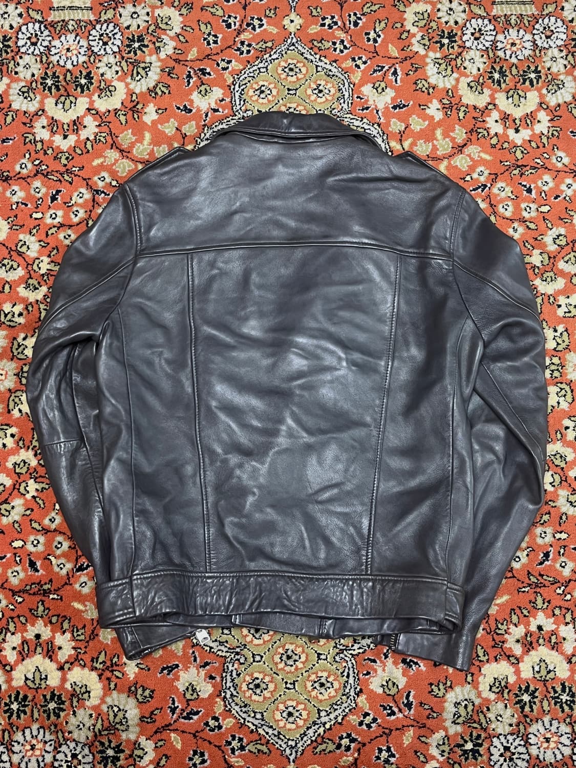 [M] 올세인츠 카하와 더블 라이더 자켓 그레이브라운 상품이미지2