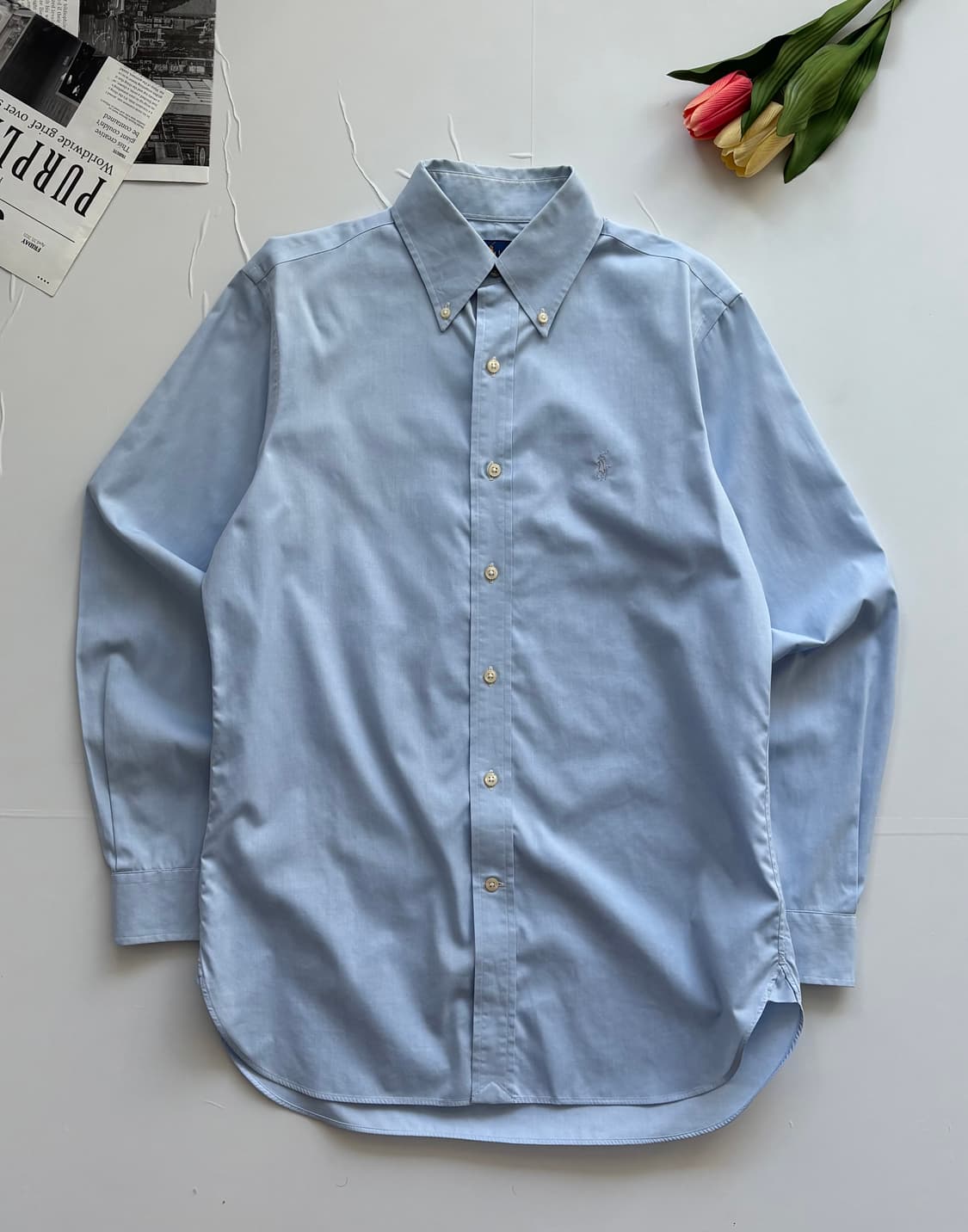 Polo 폴로랄프로렌 소라색 셔츠 상품이미지2