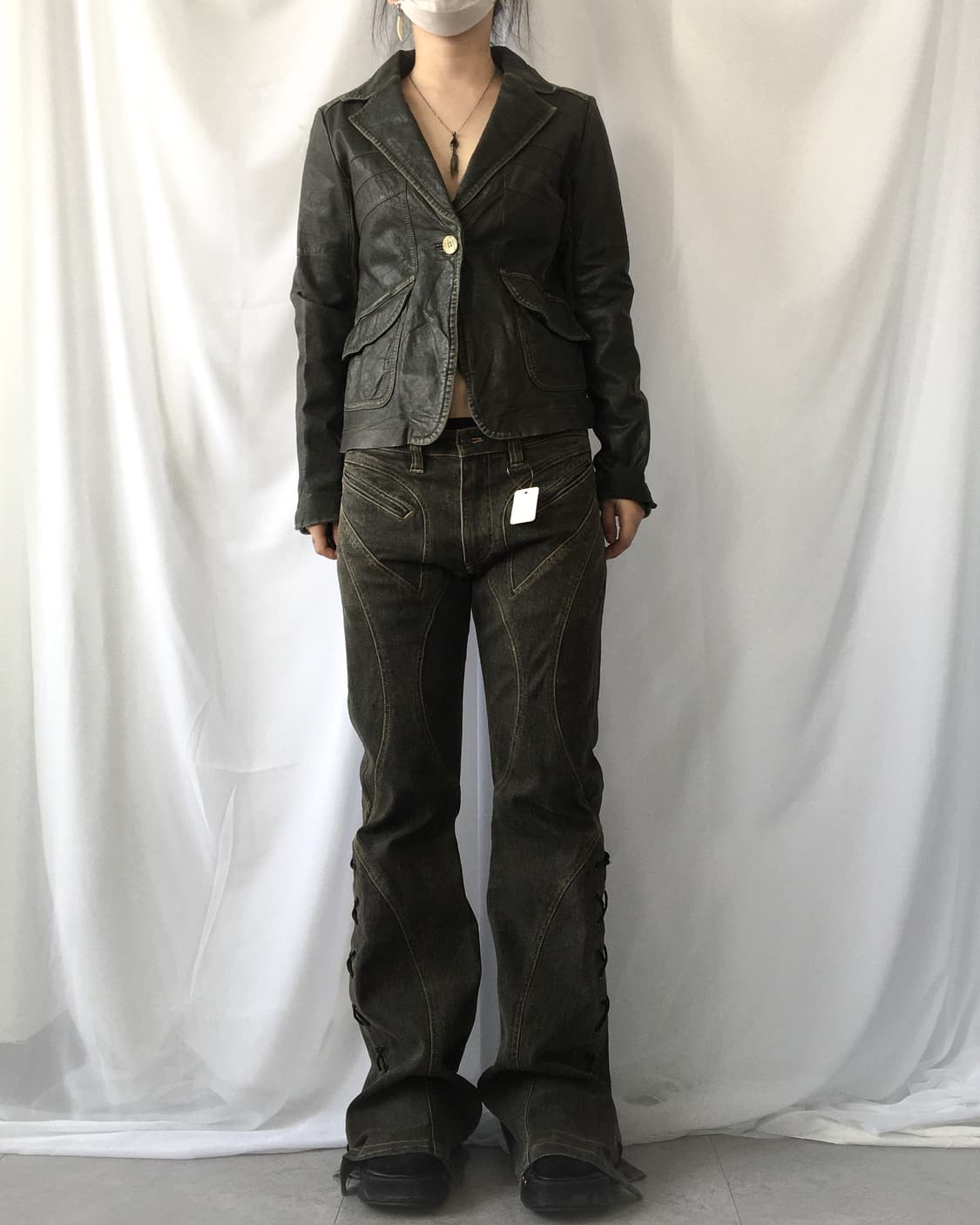 Buffalo leather gray jacket 상품이미지6
