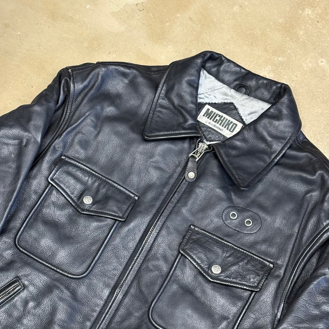 100 미치코코시노 90s 레더 자켓 상품이미지1