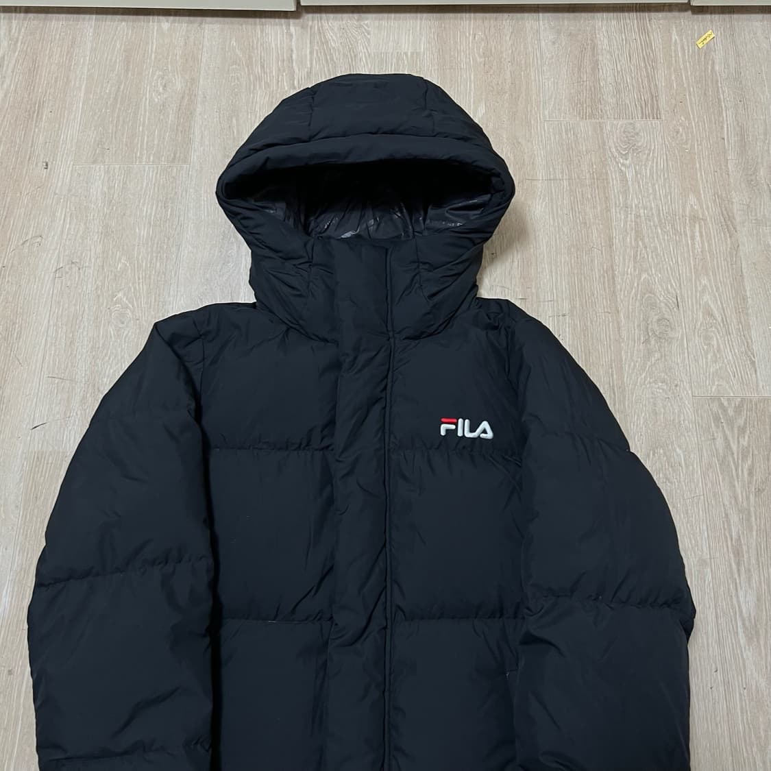 휠라 빅로고 구스다운 후드 롱패딩 S/90  상품이미지2