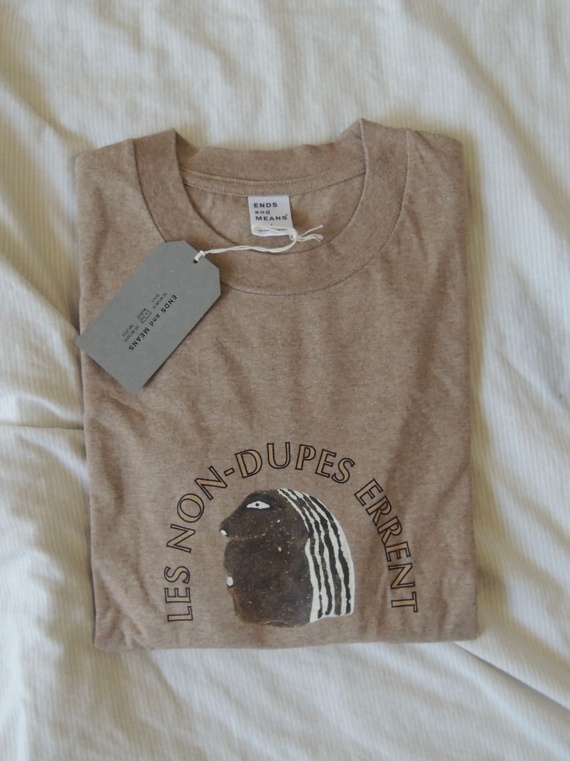 Ends and Means FACE Tee brown 상품이미지2