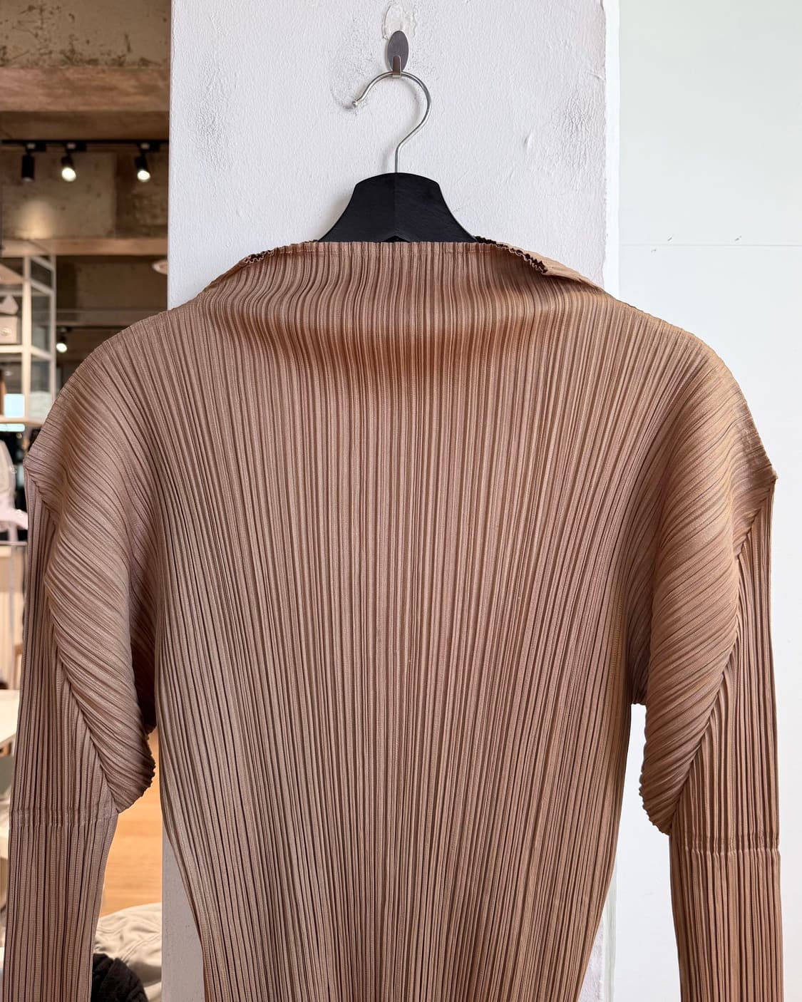 플리츠 플리즈 딥옐로우 링컬 하이넥 탑  상품이미지2