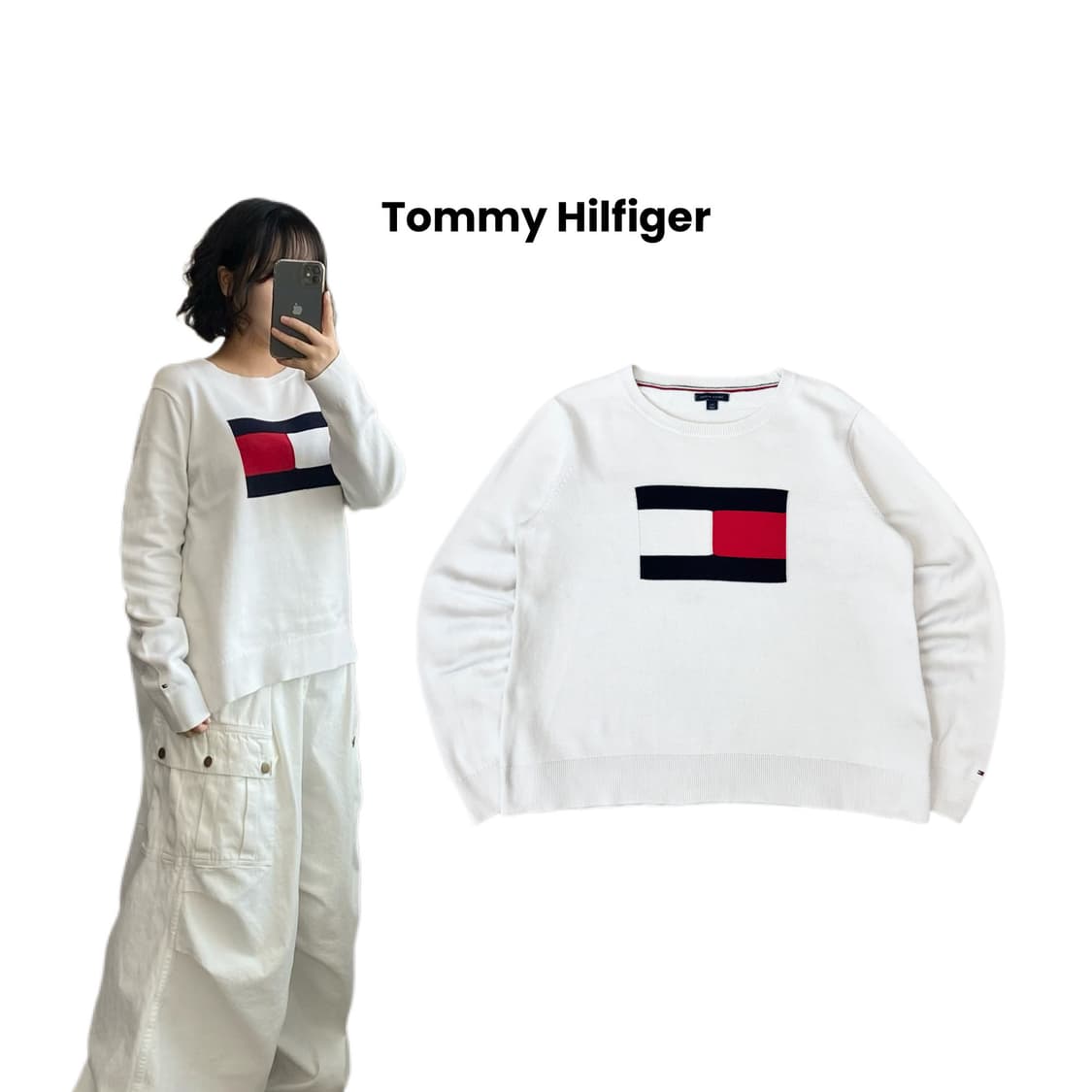 타미힐피거 빅로고 니트 상품이미지1
