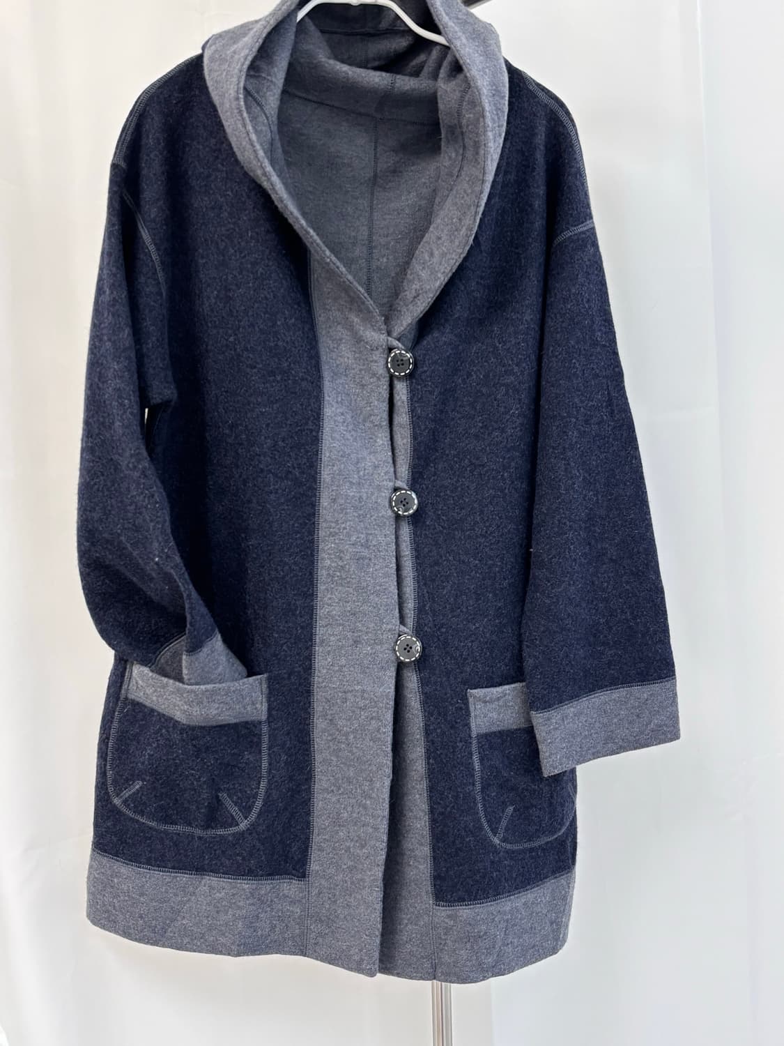 기모노 리버서블 배색 가디건 상품이미지2