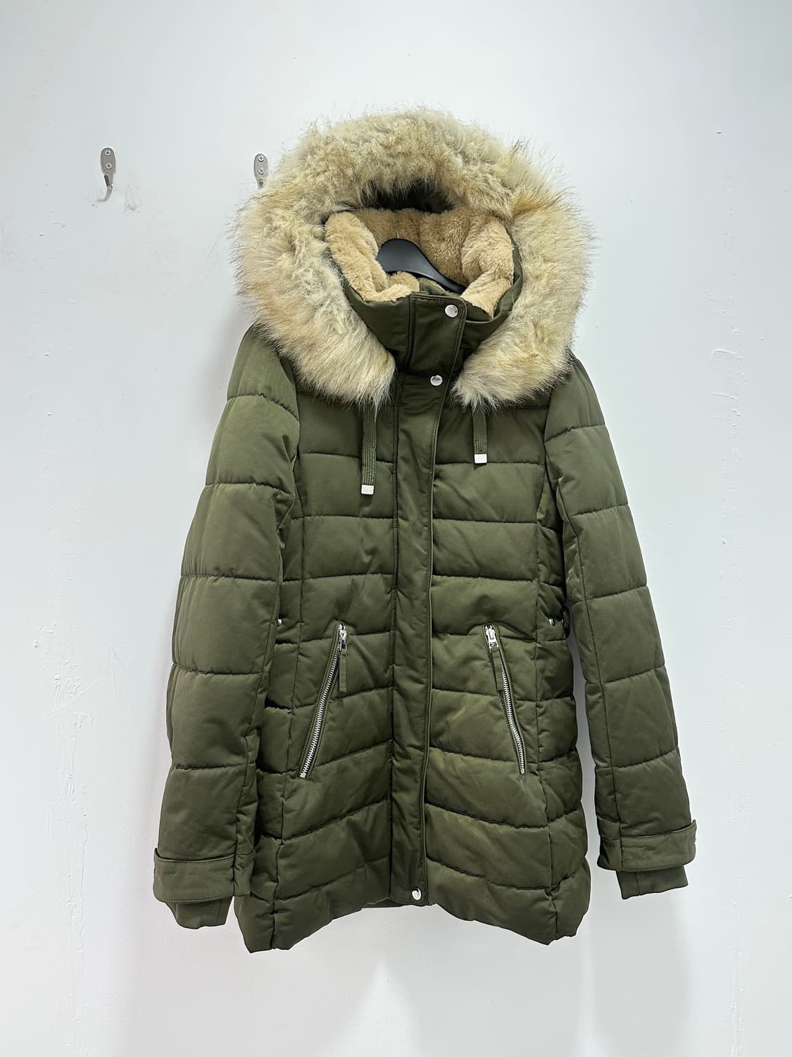 Zara khaki fur padding   상품이미지4