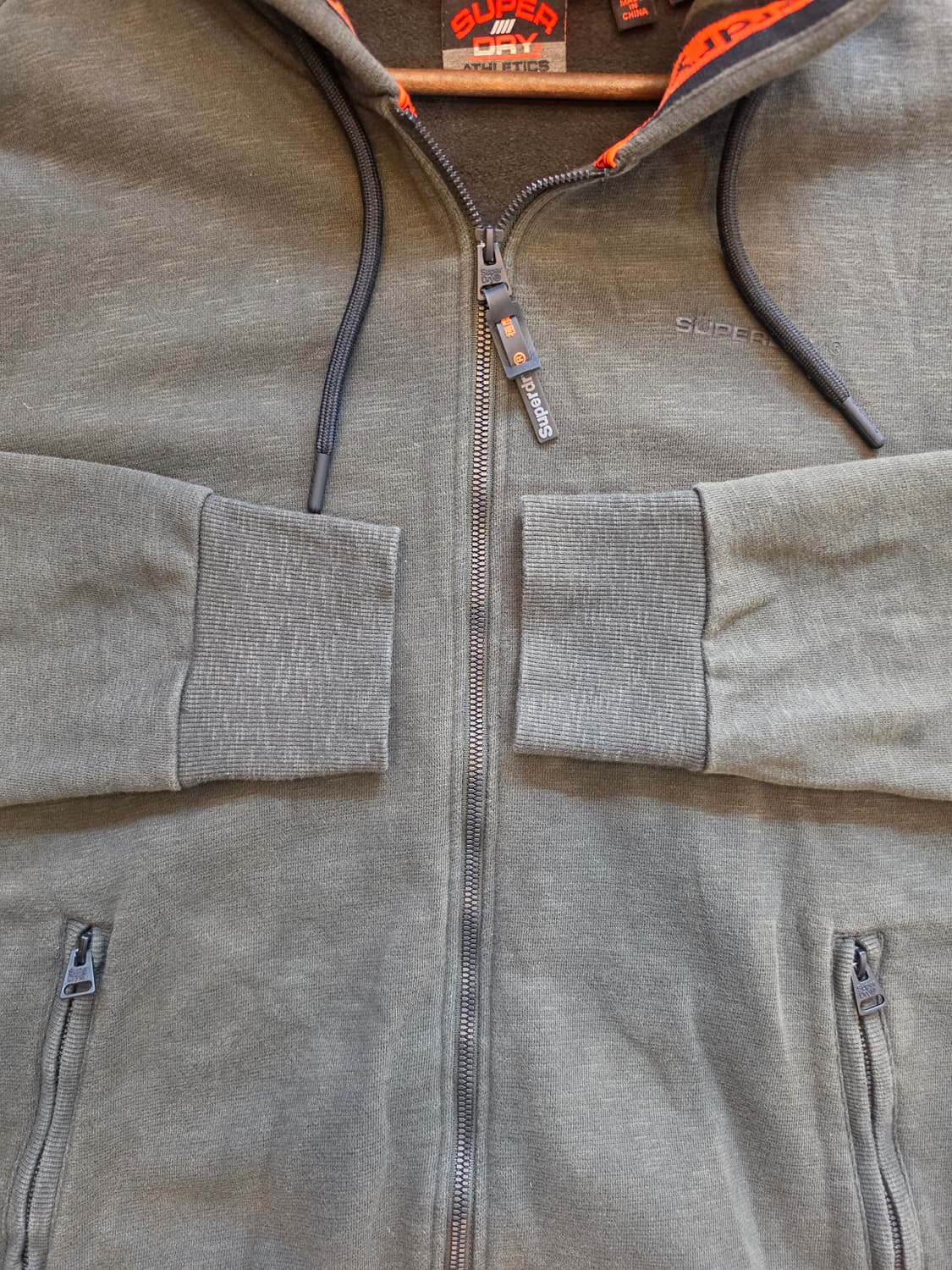 #슈퍼드라이 올리브 색상 후드집업 L사이즈 상품이미지5
