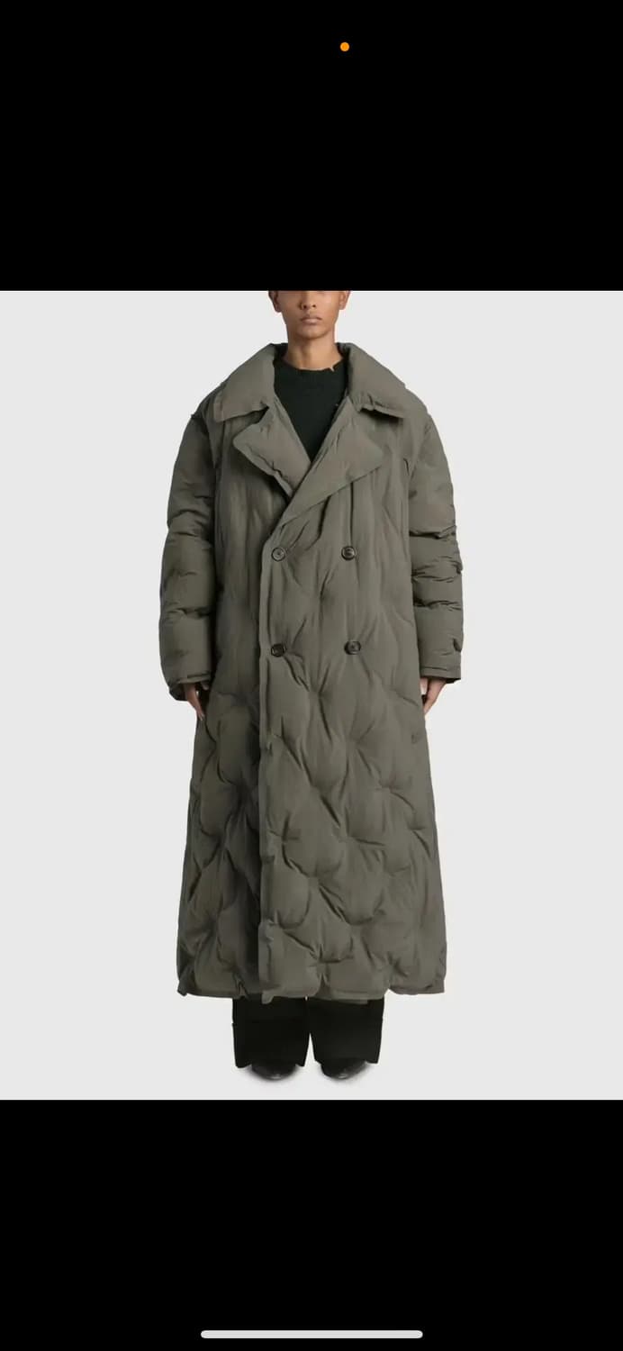 메종마르지엘라 퀄티드 더블 브레스티드 롱코트 상품이미지1