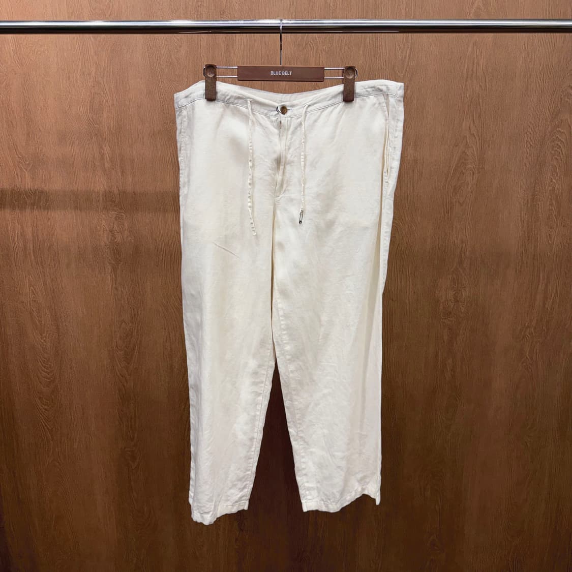 에트로 린넨 팬츠 허리 스트링 디테일 와이드 스트레이트핏 아이보리 상품이미지2