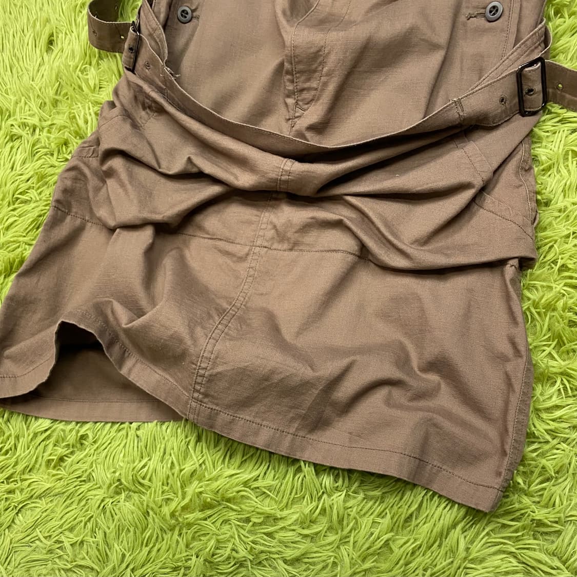 주카 더블 웨이스트 사이드 벨티드 스커트 상품이미지4