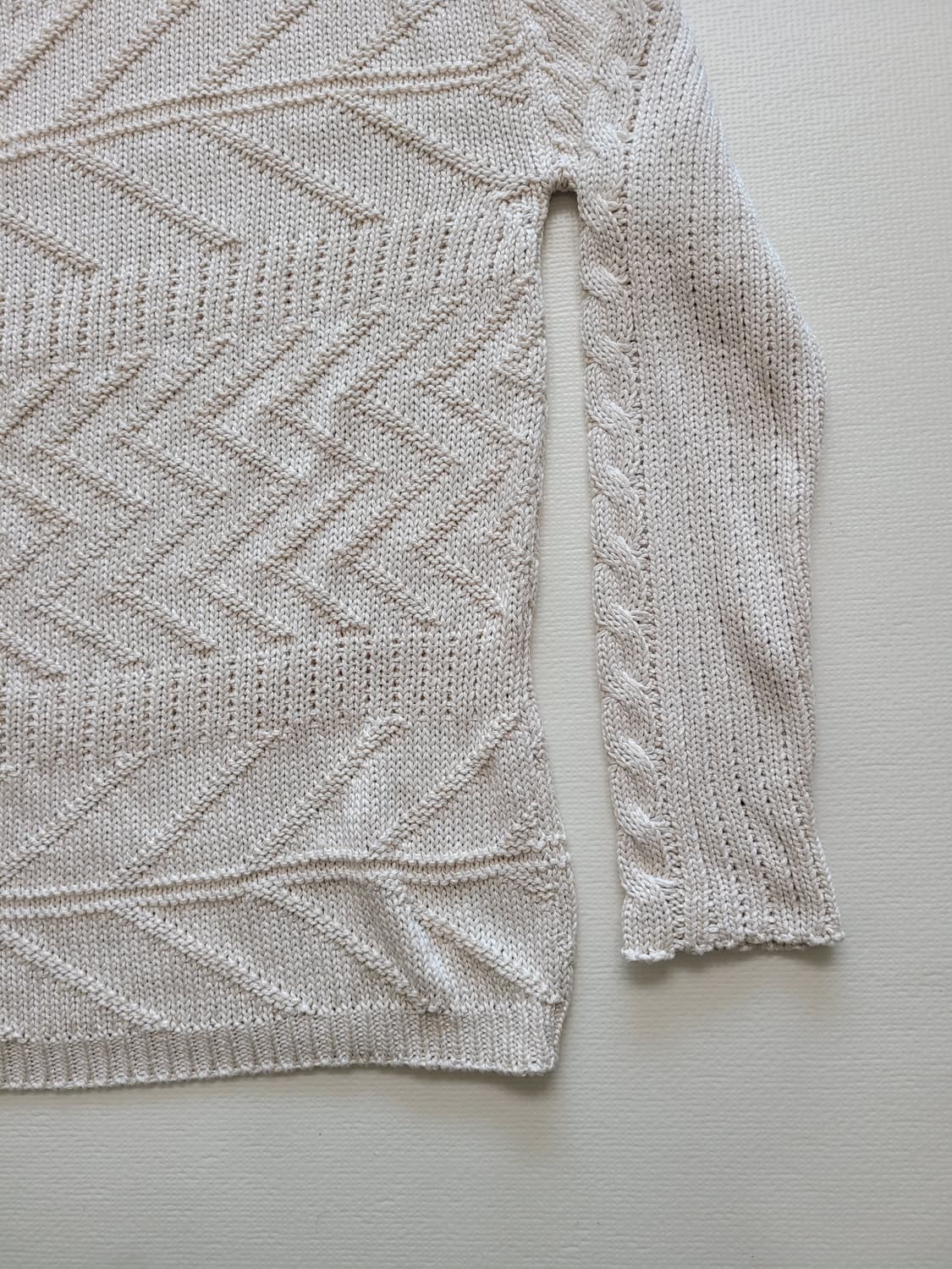 자라맨 ZARAMAN 글로우 니트 105 아이보리 상품이미지4