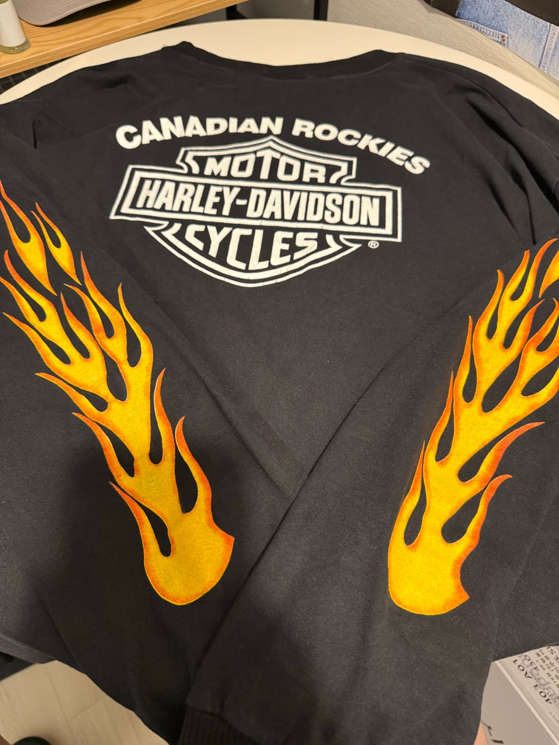 90s 할리데이비슨 롱슬리브 (실드,플레임) XXL 상품이미지3