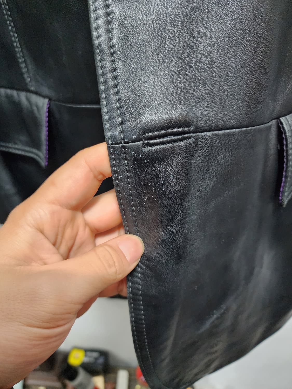 더 수트 하우스 리얼레더 블레이저  상품이미지3