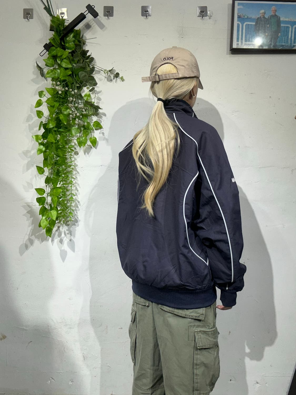 아식스 네이비 야구 잠바 바시티 자켓 L 상품이미지3