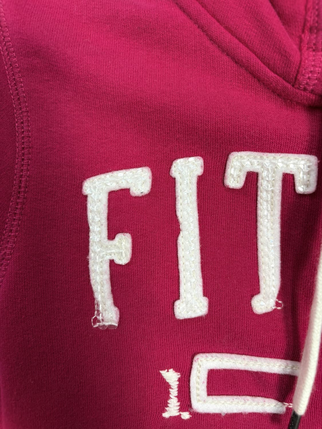 아베크롬비 스팽글로고 마젠타 핑크 후드집업 A3559 상품이미지4