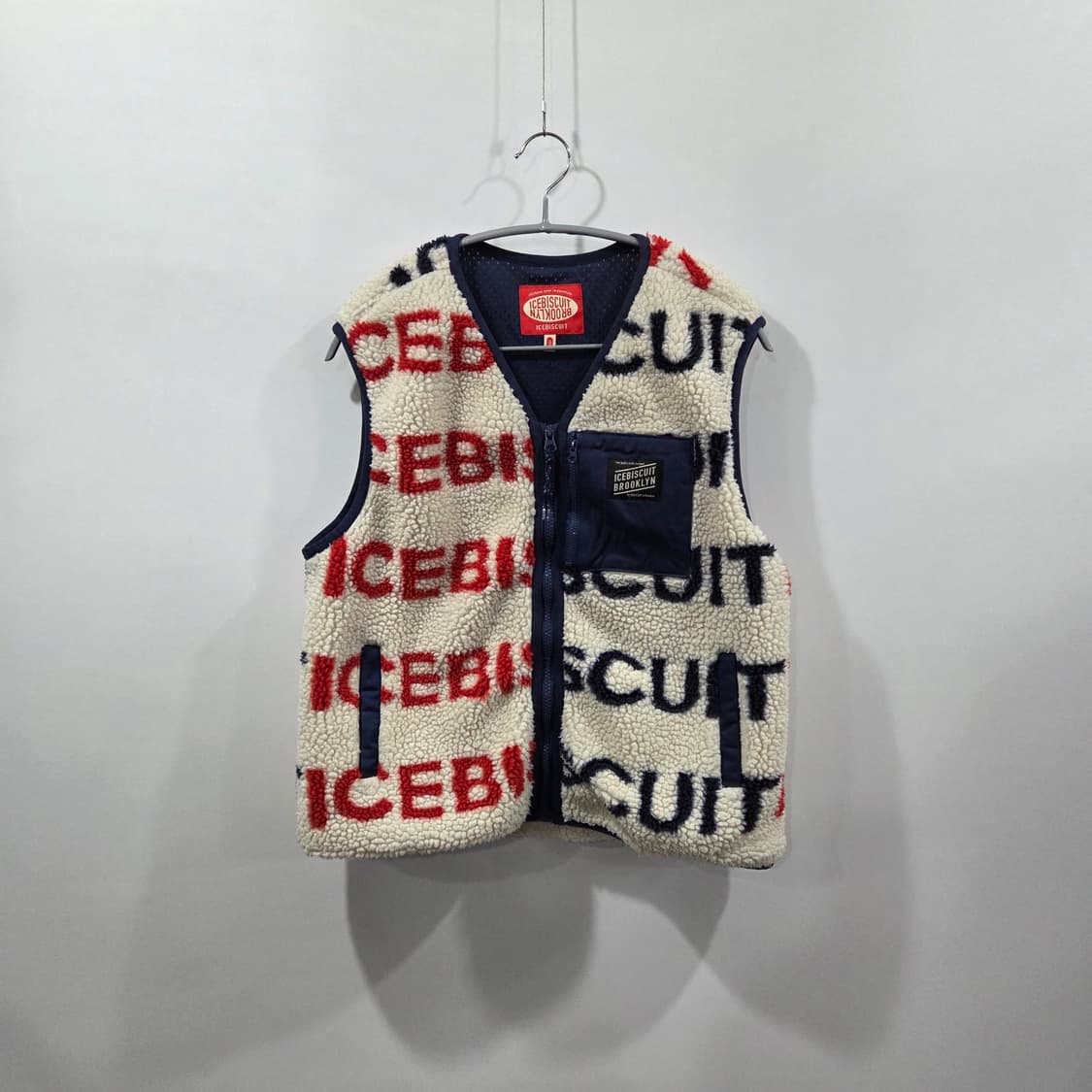 아이스비스킷 양털 플리스 집업 베스트 155 상품이미지1