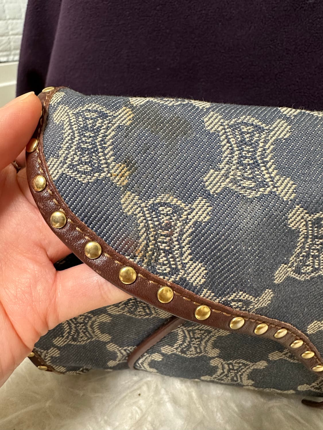 빈티지 셀린느 마카담 데님 숄더백 상품이미지9