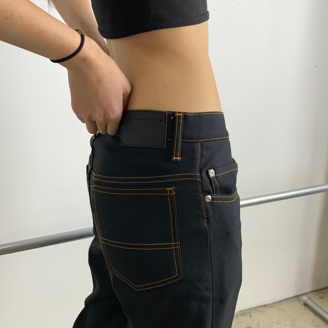 지에다 플레어핏 슬랙스 인디고 상품이미지4