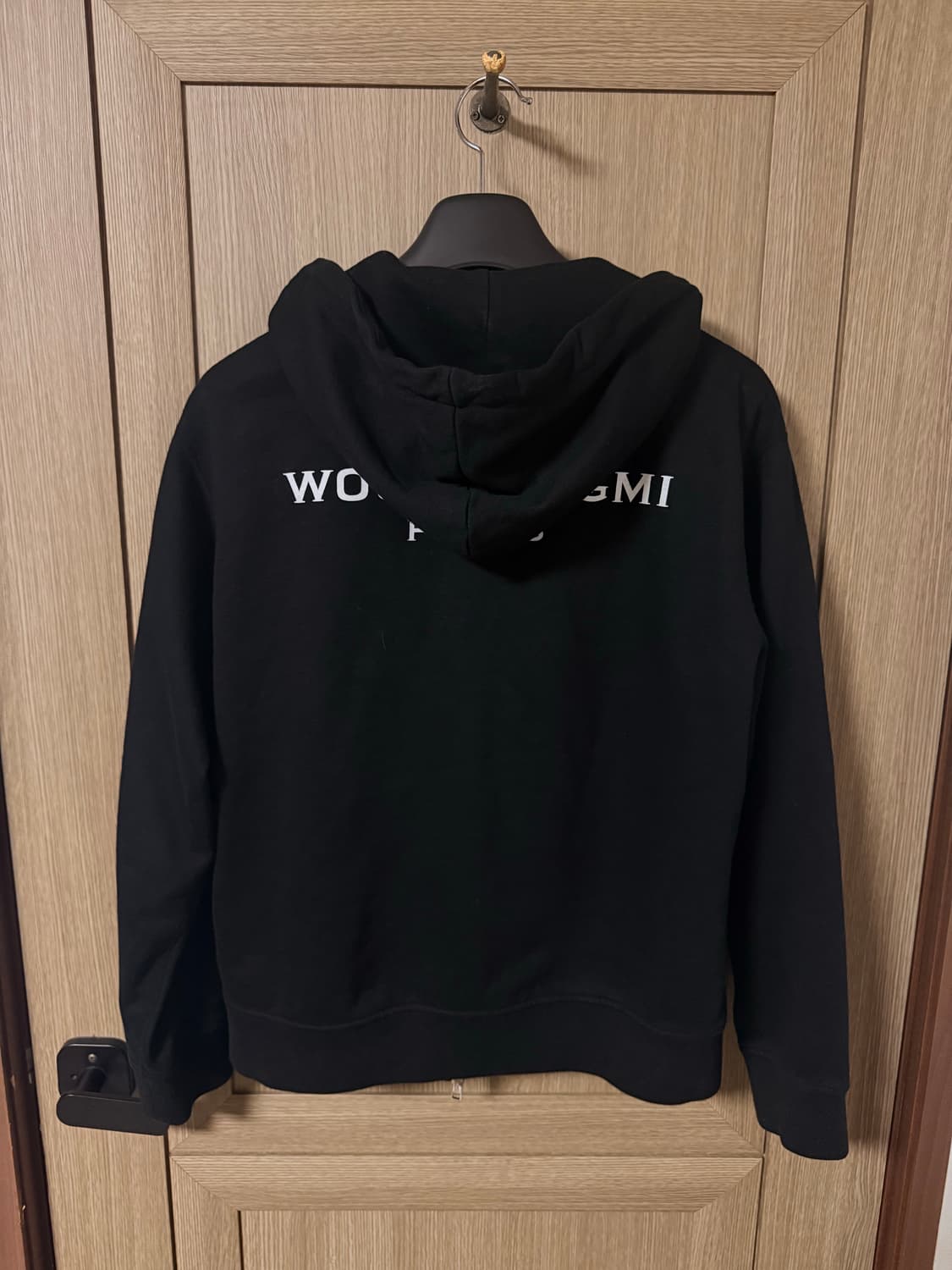 우영미 백로고 후드집업 블랙  상품이미지3