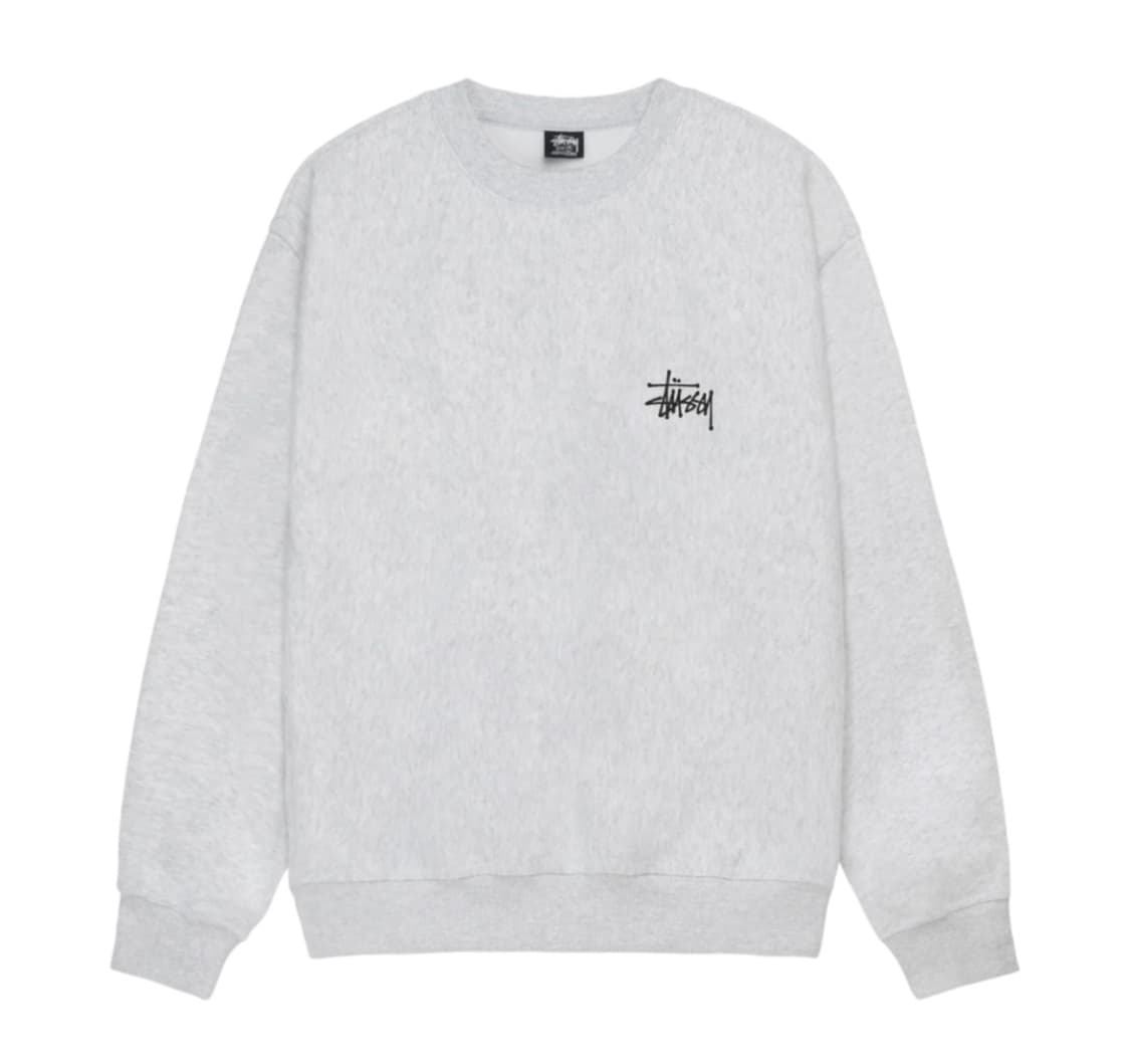 스투시 베이직 크루넥 맨투맨 애쉬 헤더 상품이미지2