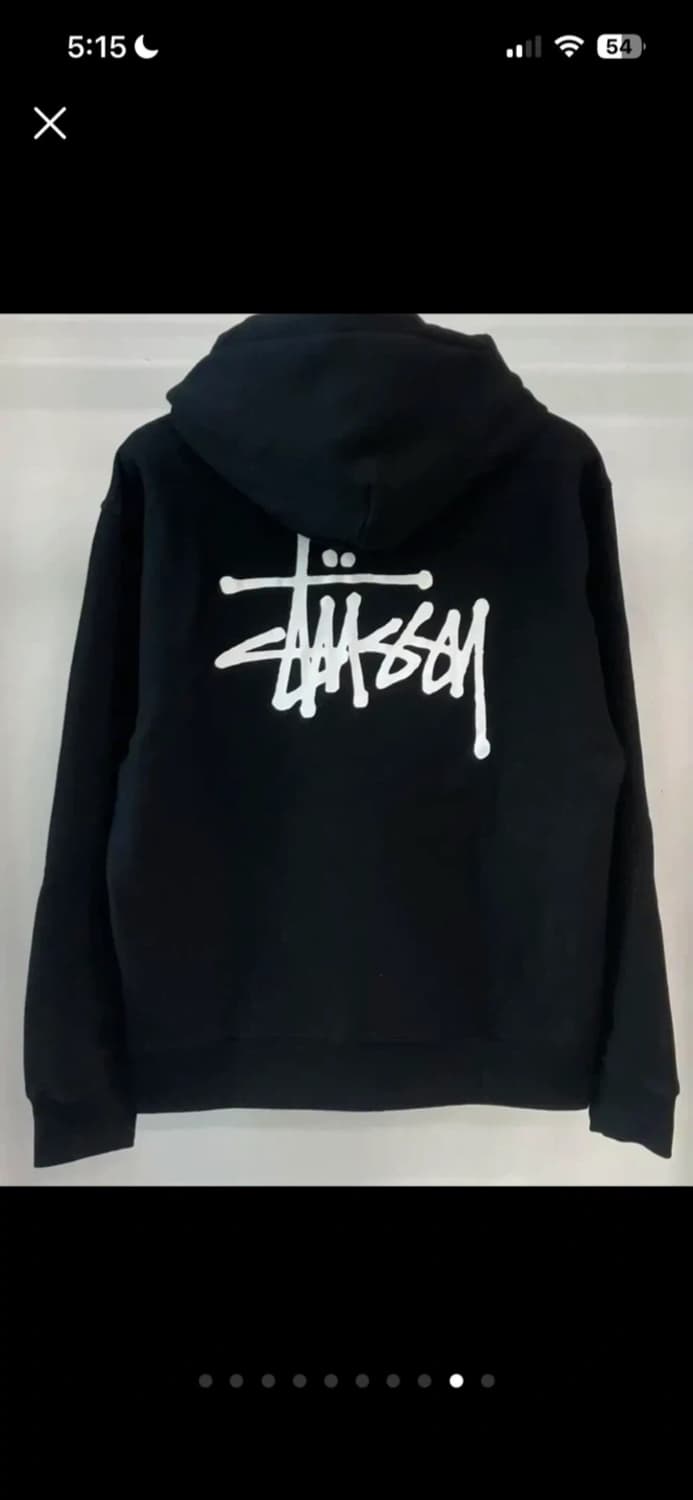 🔥[정품/새상품]🔥STUUSY 스투시 베이직 후드집업 남녀공용 애쉬 상품이미지9