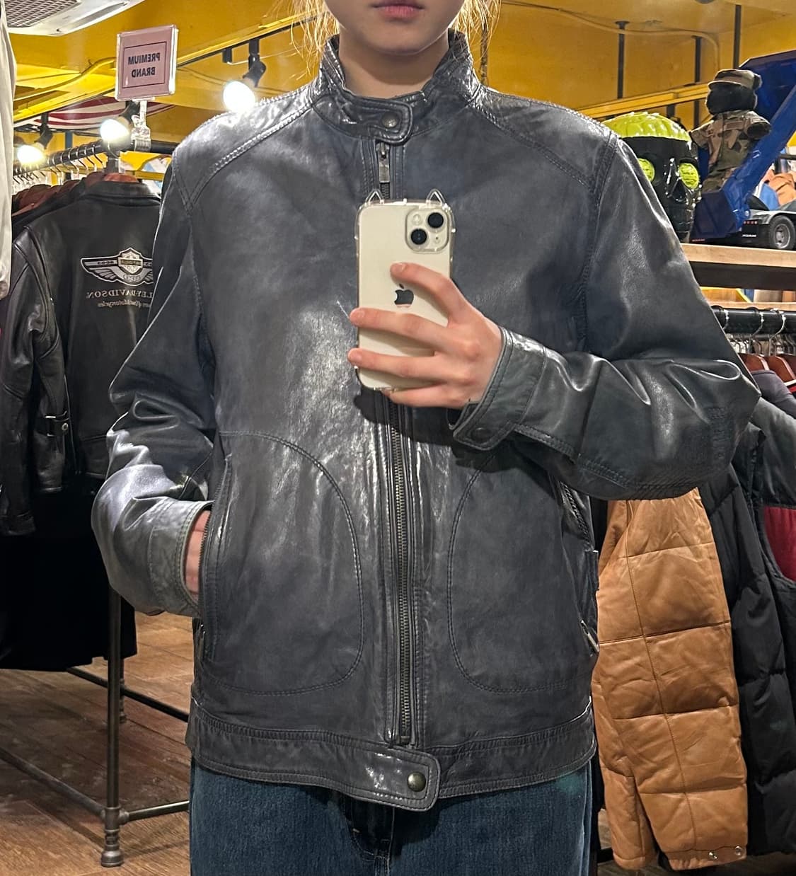 [HI] massimodutti 마시모두띠 레더자켓 상품이미지1