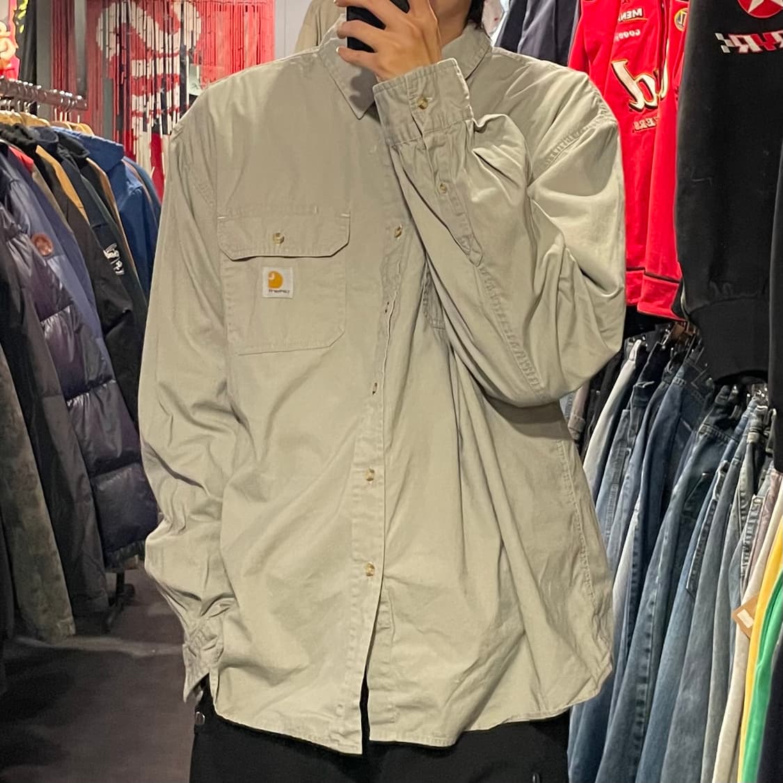[IM] carhartt 칼하트 라이트그레이  긴팔셔츠 상품이미지4