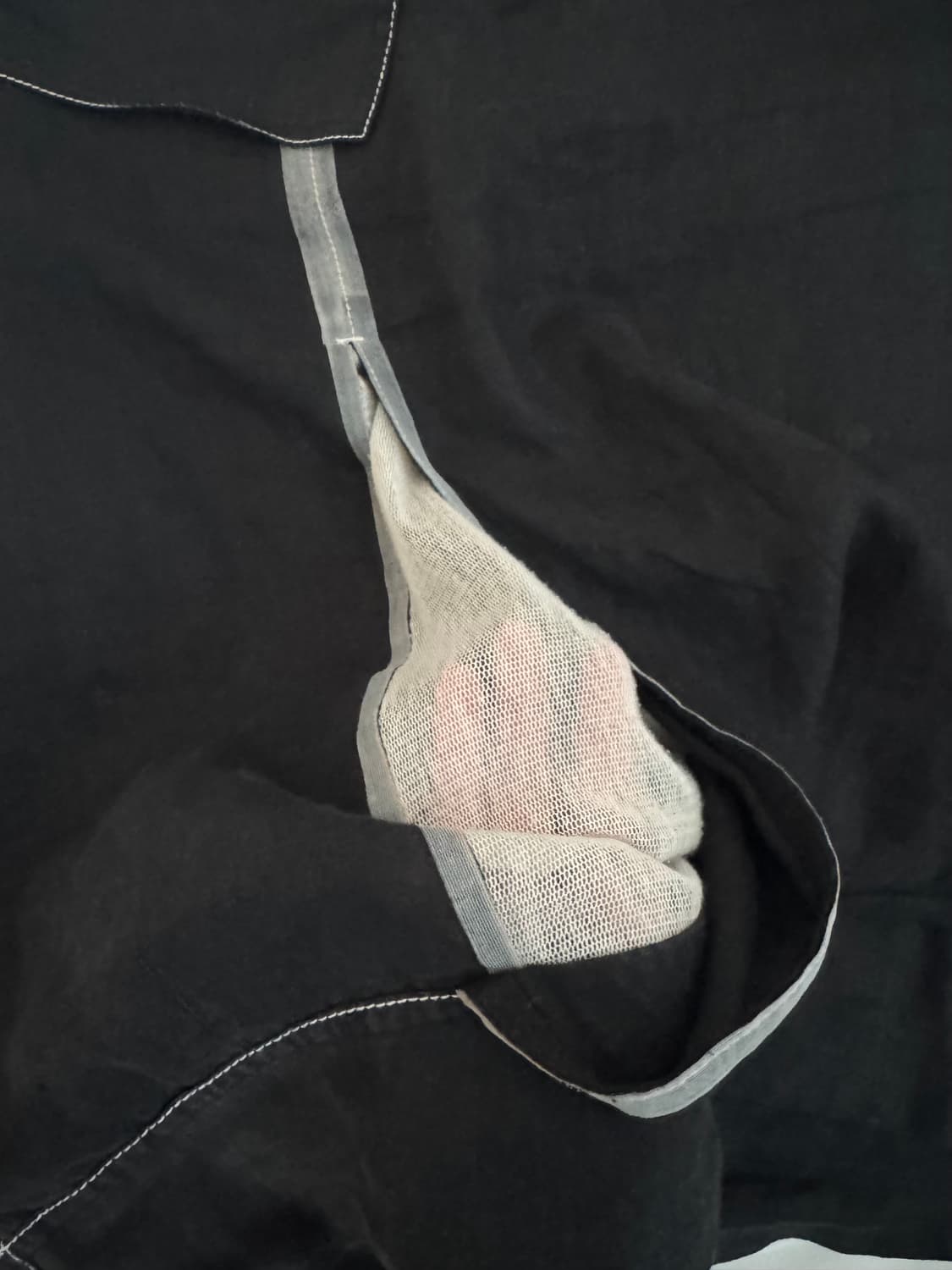 Cop copine 스티치 시스루 디테일 스커트 상품이미지3