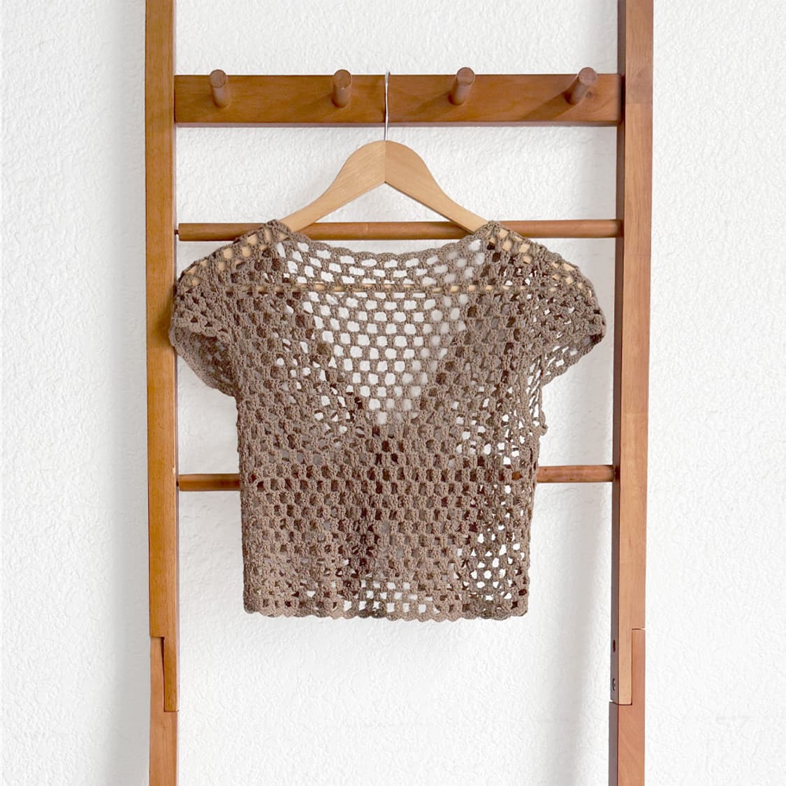 브라운 크로셰 니트 베스트 상품이미지9