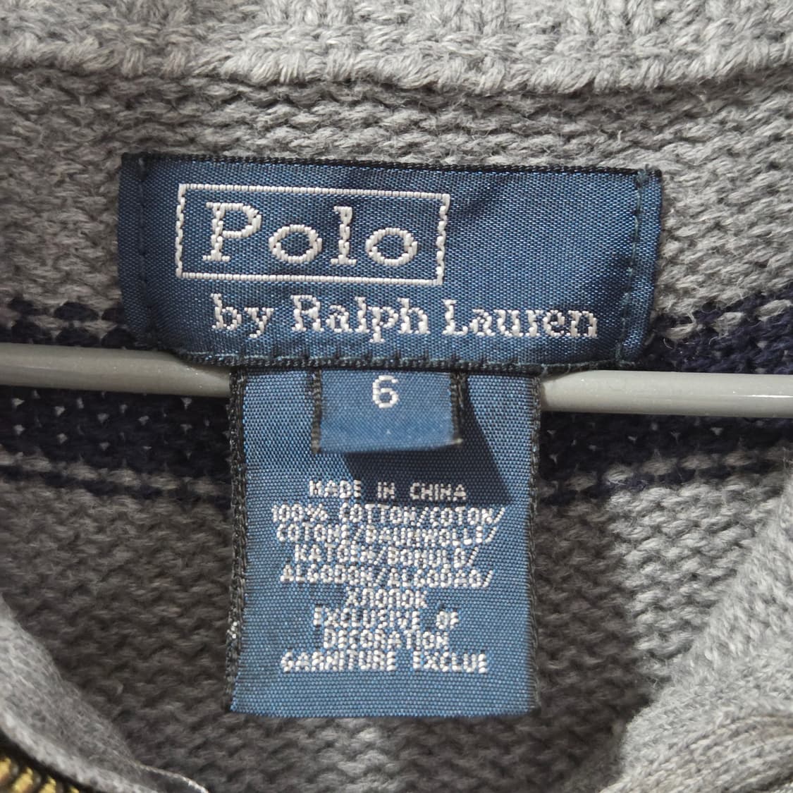 폴로랄프로렌 키즈 풀오버 하프집업 코튼 니트 6 상품이미지3
