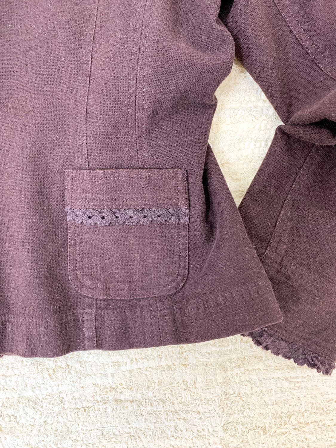 Deep Plum Lace Jacket 상품이미지5