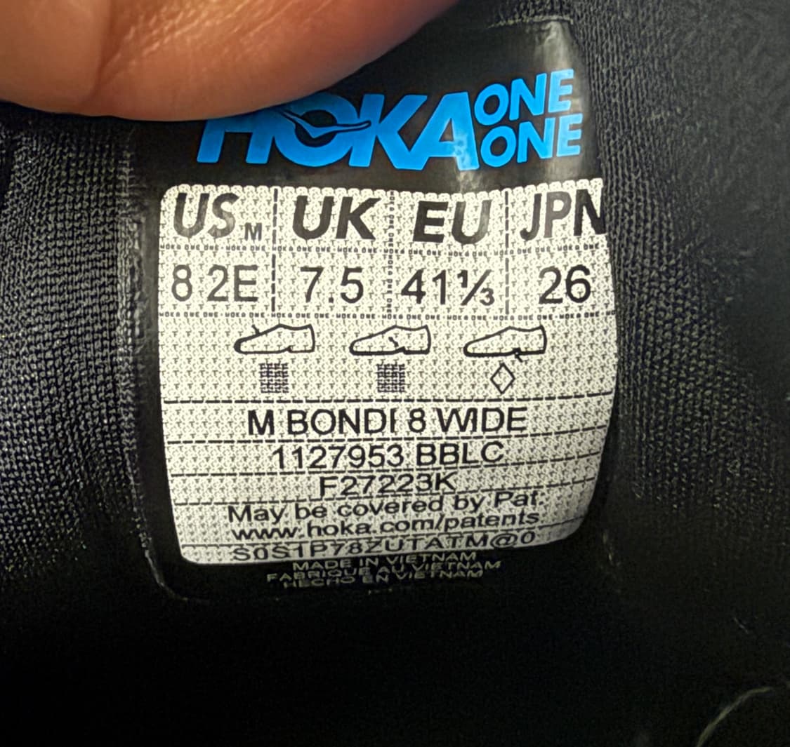 호카 본디8 블랙 와이드 260 상품이미지10