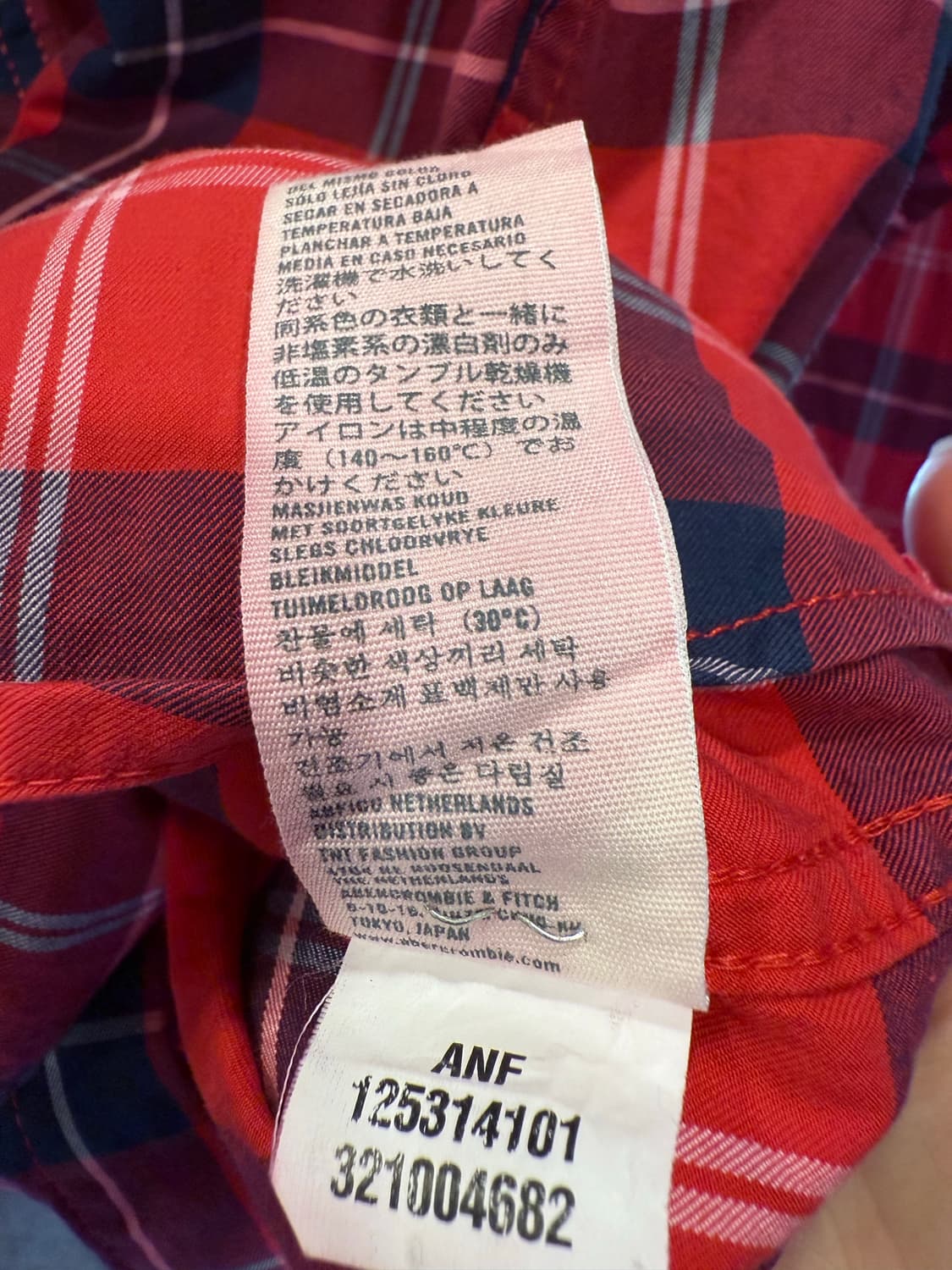 아베크롬비 레드 체크셔츠 상품이미지3