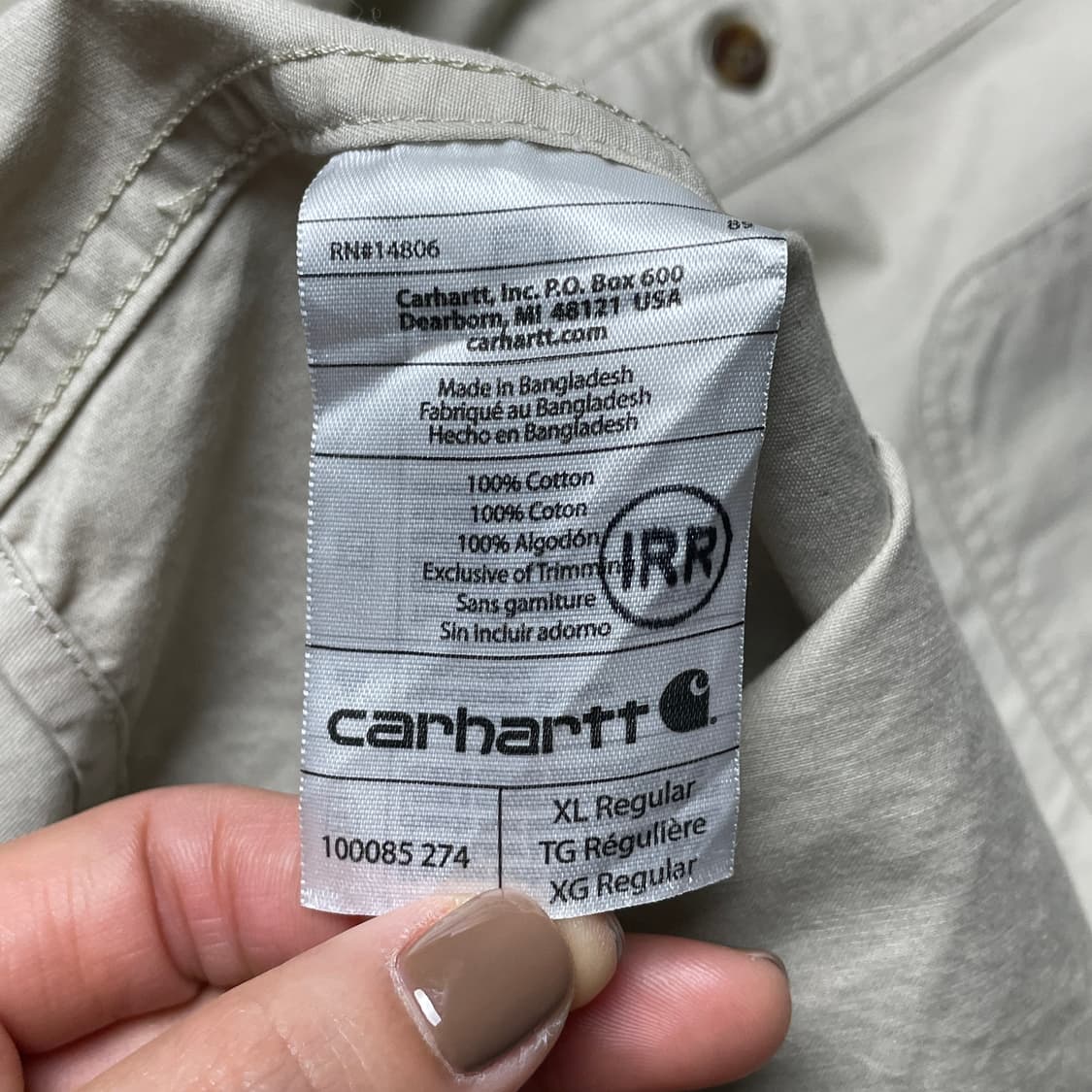 CARHARTT 칼하트 빈티지 아이보리 코튼 워크 셔츠 A00834 상품이미지10