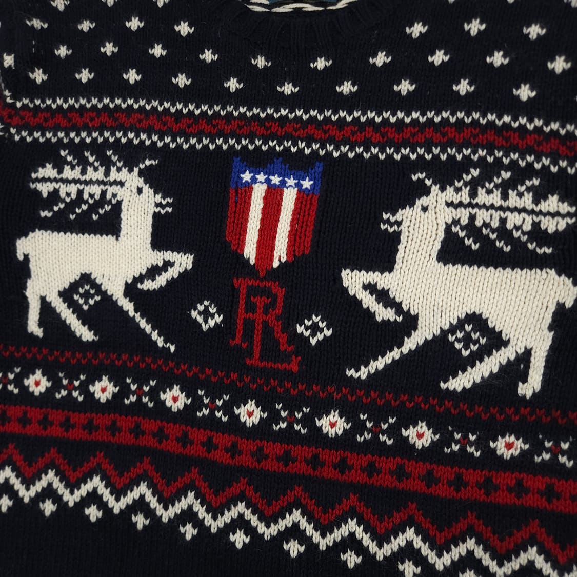 S(90) 폴로 랄프로렌 성조기 코위찬 니트 상품이미지4